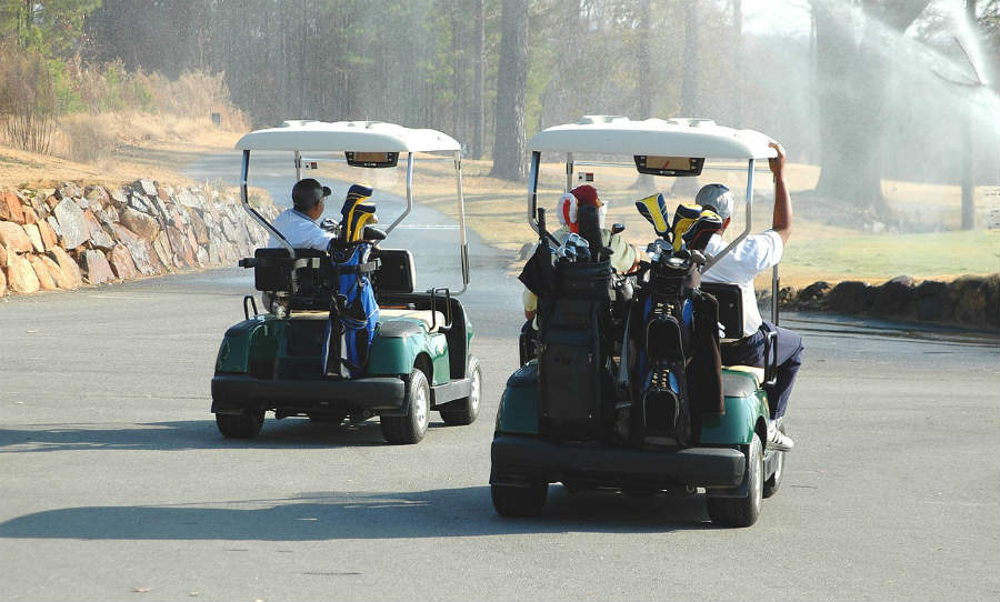 Golf carts ride